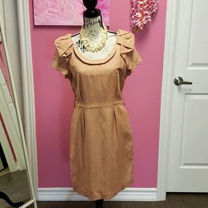 NWT 🧡🖤🧡 Sean Enjoy Tan Lined Dress